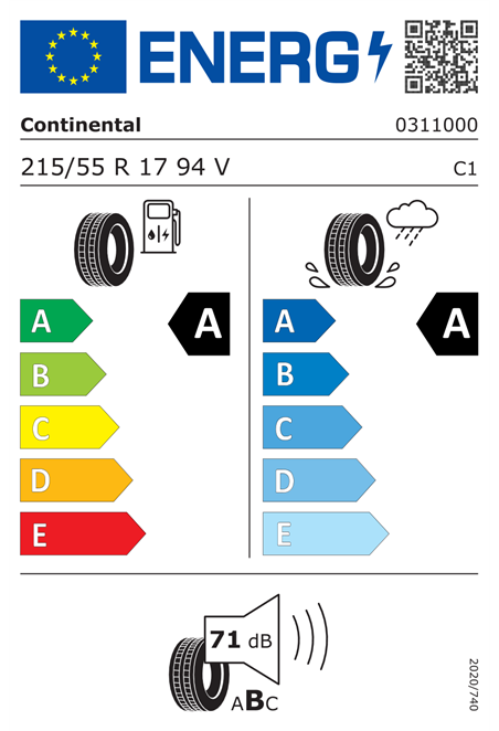 CONTINENTAL ECOCONTACT 6 215/55 R17 94V