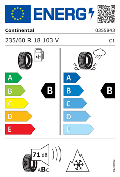CONTINENTAL WINTERCONTACT TS 870 P CONTISEAL 235/60 R18 103V 2