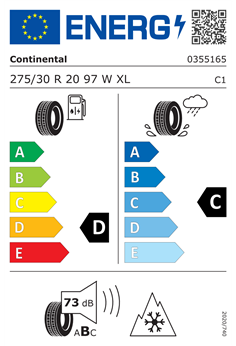 CONTINENTAL CONTIWINTERCONTACT TS 850P RO1 275/30 R20 97W XL 2