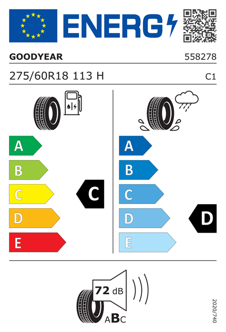 GOODYEAR WRANGLER HP ALL WEATHER 275/60 R18 113H