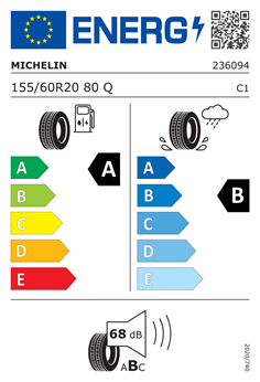 MICHELIN E PRIMACY 155/60 R20 80Q 2