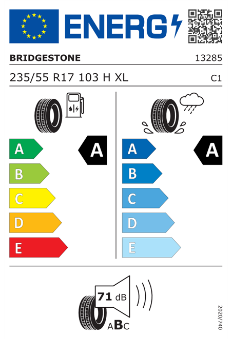 BRIDGESTONE TURANZA T005 235/55 R17 103H XL