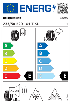 BRIDGESTONE BLIZZAK DM-V3 235/50 R20 104T XL 2