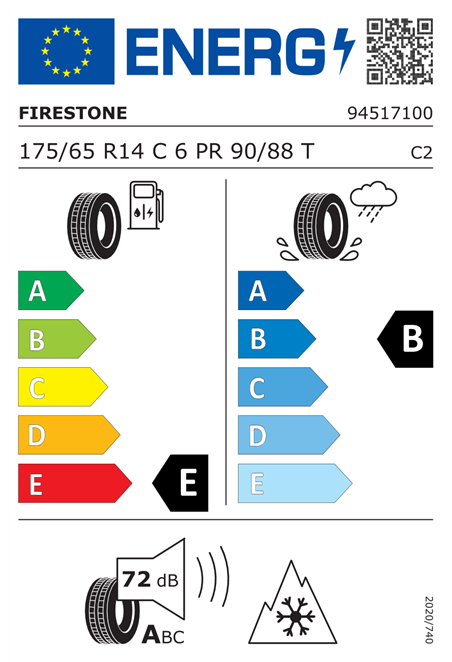 FIRESTONE VANHAWK 2 WINTER 175/65 R14C 90/88T