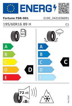 FORTUNE SNOWFUN FSR-901 195/60 R16 89H 2