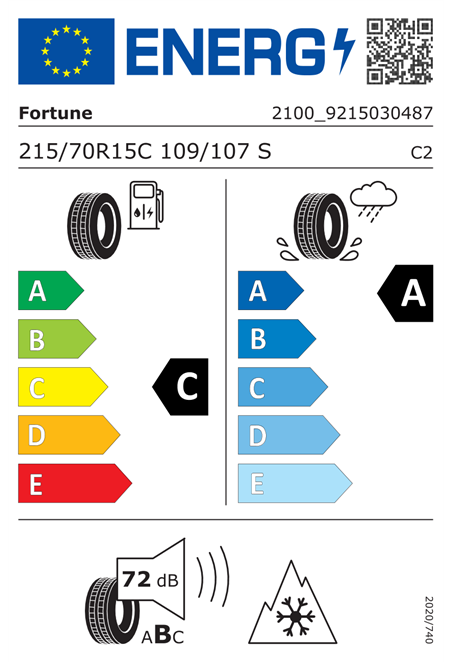 FORTUNE TRAVELLO 4S 215/70 R15C 109/107S