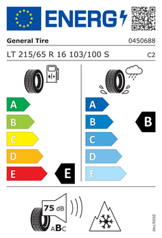 GENERAL TIRE GRABBER AT3 215/65 R16 103/100S 2