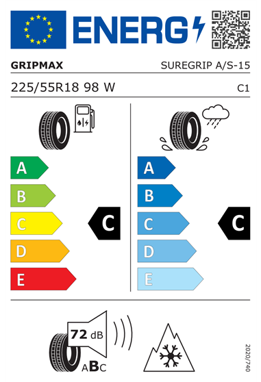 GRIPMAX SUREGRIP AS 225/55 R18 98W