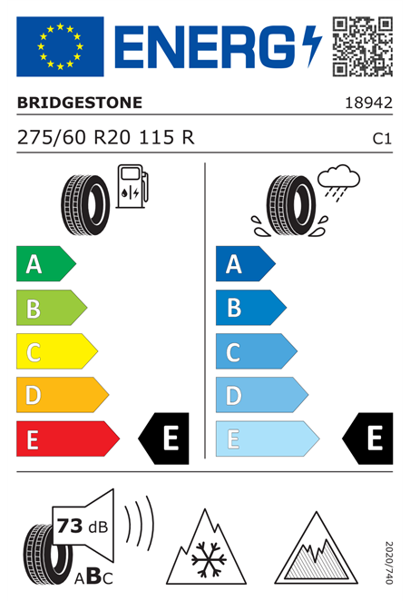 BRIDGESTONE BLIZZAK DM-V3 275/60 R20 115R