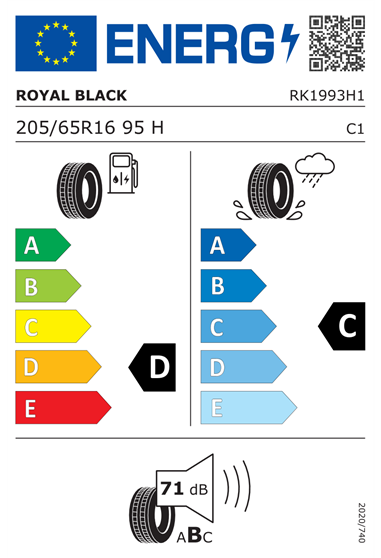 ROYAL BLACK ROYAL MILE 205/65 R16 95H