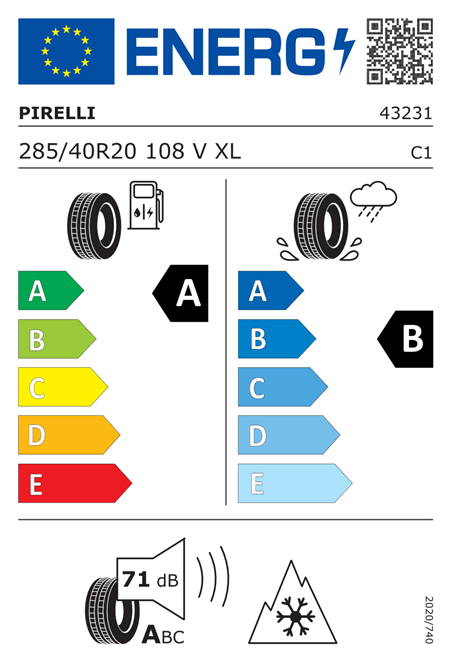 PIRELLI P ZERO WINTER 2(*) 285/40 R20 108V XL