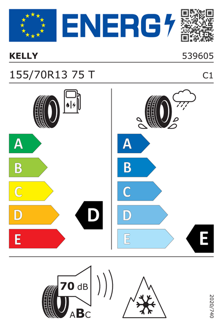 KELLY WINTER ST 155/70 R13 75T