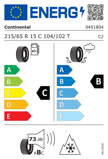 CONTINENTAL VANCONTACT AS ULTRA 215/65 R15C 104/102T