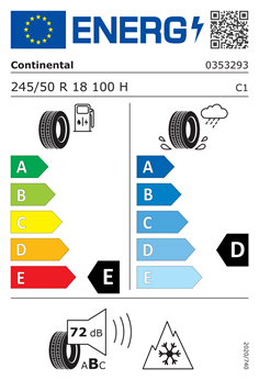 CONTINENTAL CONTIWINTERCONTACT TS810S * 245/50 R18 100H RUNFLAT 2
