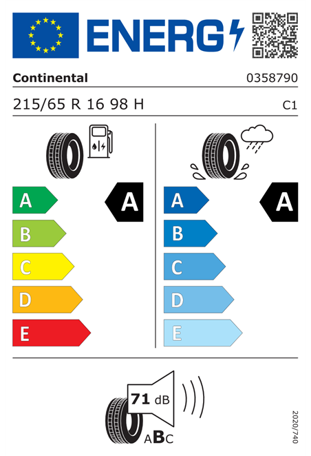 CONTINENTAL ECOCONTACT 6 215/65 R16 98H