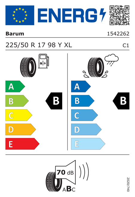 BARUM BRAVURIS 6 EV 225/50 R17 98Y XL