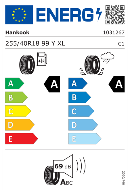 HANKOOK VENTUS EVO K137 * 255/40 R18 99Y XL