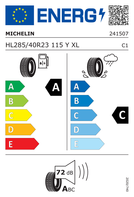 MICHELIN PRIMACY ALL SEASON ACOUSTIC LR 285/40 R23 115Y XL