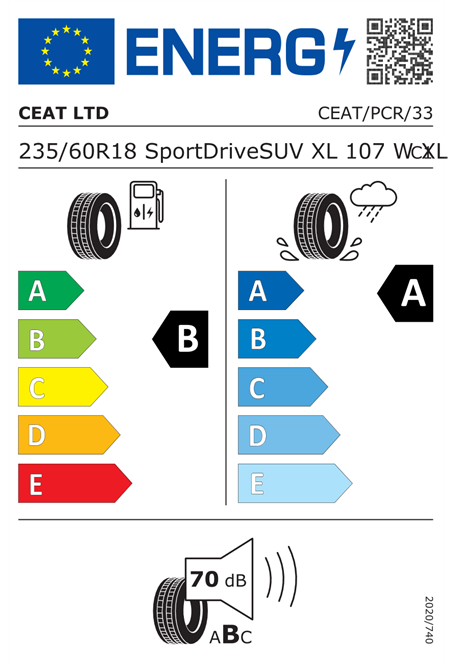CEAT SPORT DRIVE SUV 235/60 R18 107W XL