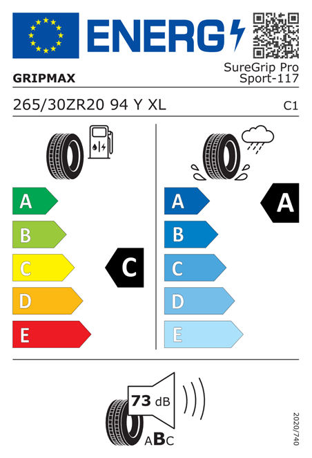 GRIPMAX SUREGRIP PRO SPORT 265/30 R20 94Y XL