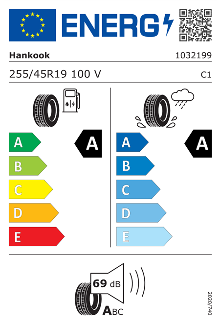HANKOOK K137A VENTUS EVO SUV 255/45 R19 100V
