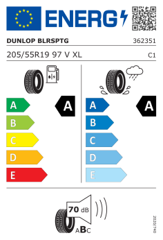 DUNLOP BLUE RESPONSE TG 205/55 R19 97V XL 2
