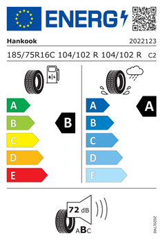HANKOOK VANTRA TRANSIT RA58 185/75 R16C 104/102R 2