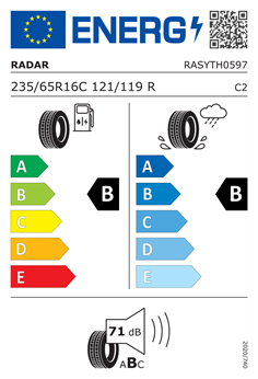 RADAR ARGONITE 235/65 R16C 121/119R 2