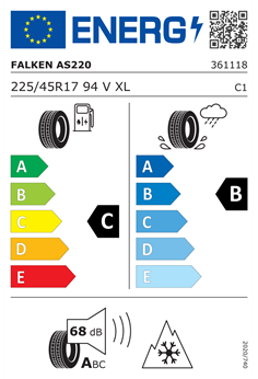 FALKEN EUROALL SEASON AS220 225/45 R17 94V XL 2