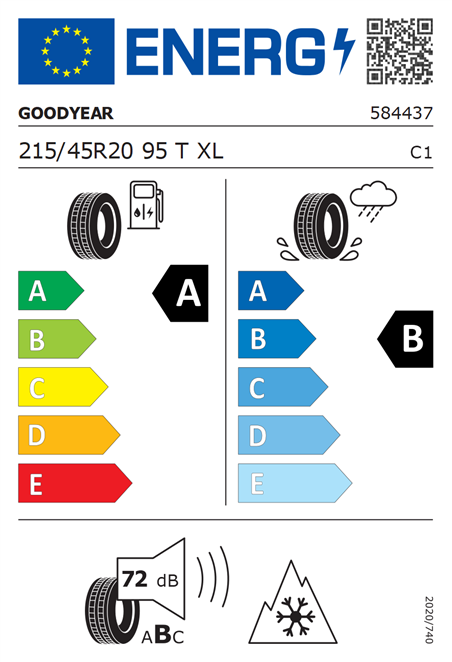 GOODYEAR VECTOR 4SEASONS GEN-3 215/45 R20 95T XL