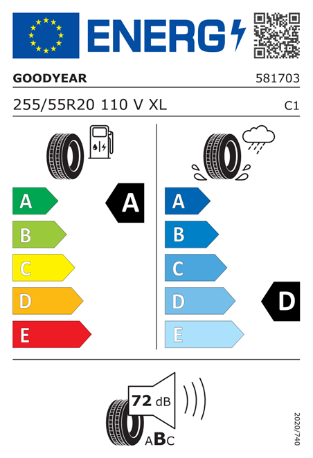 GOODYEAR WRANGLER TERRITORY HT 255/55 R20 110V XL