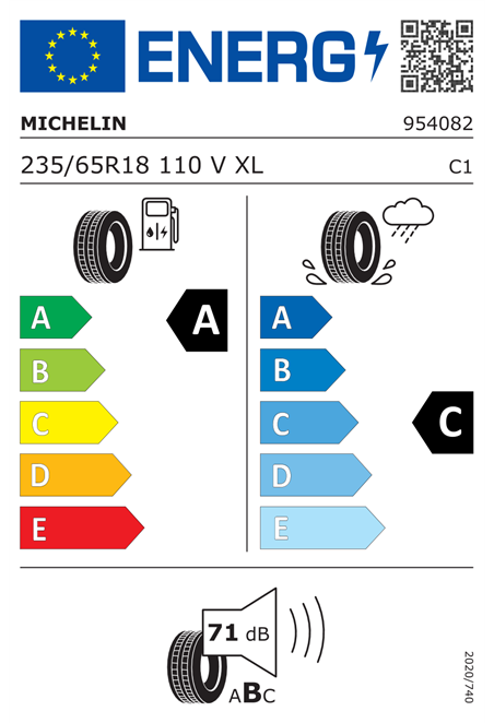 MICHELIN LATITUDE TOUR HP JLR 235/65 R18 110V XL